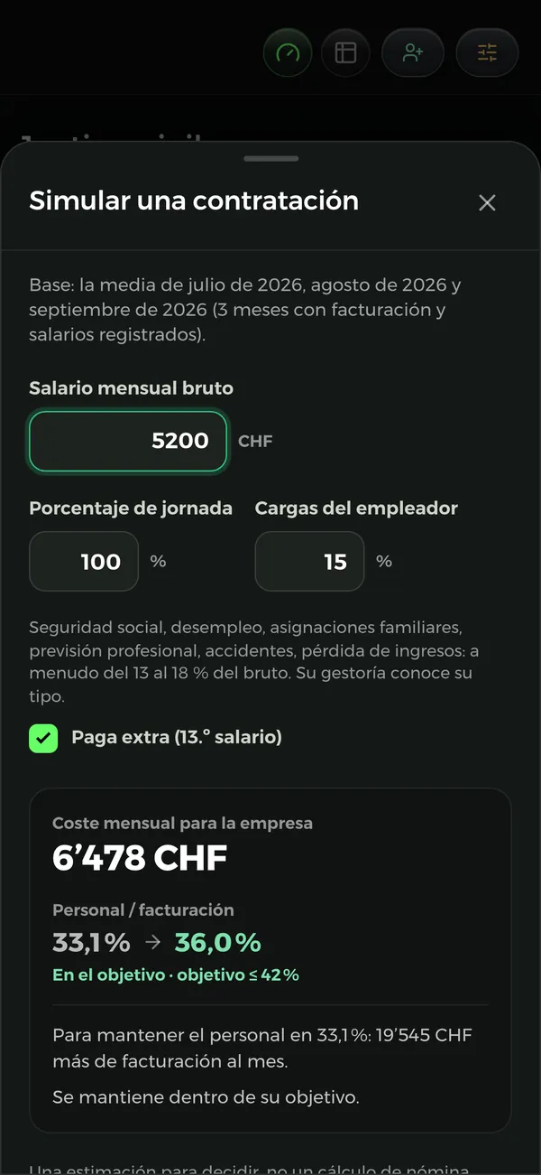 Simular una contratación