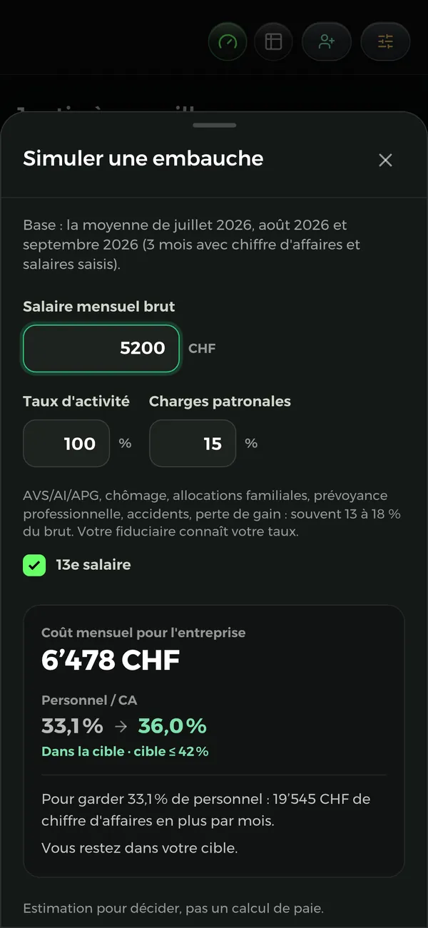 Simuler une embauche