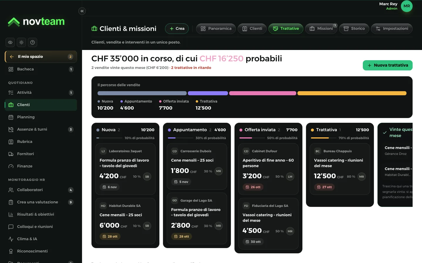 Eventi e preventivi
